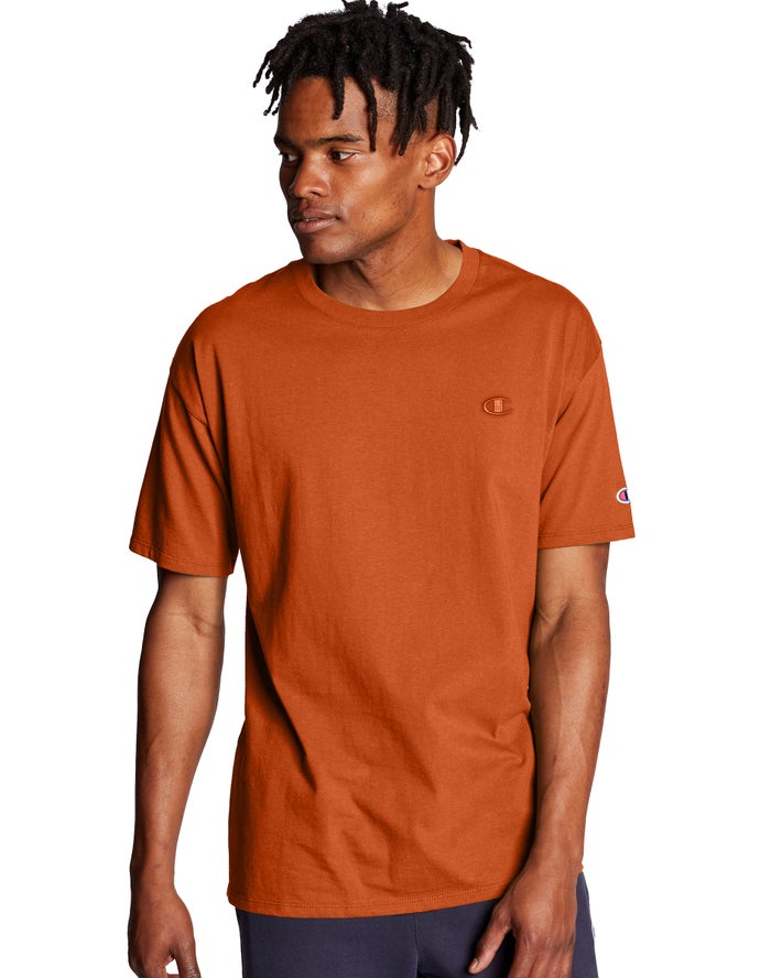 Champion T-Shirt Heren - Oranje - Classic Jersey ( 264301-LHA )